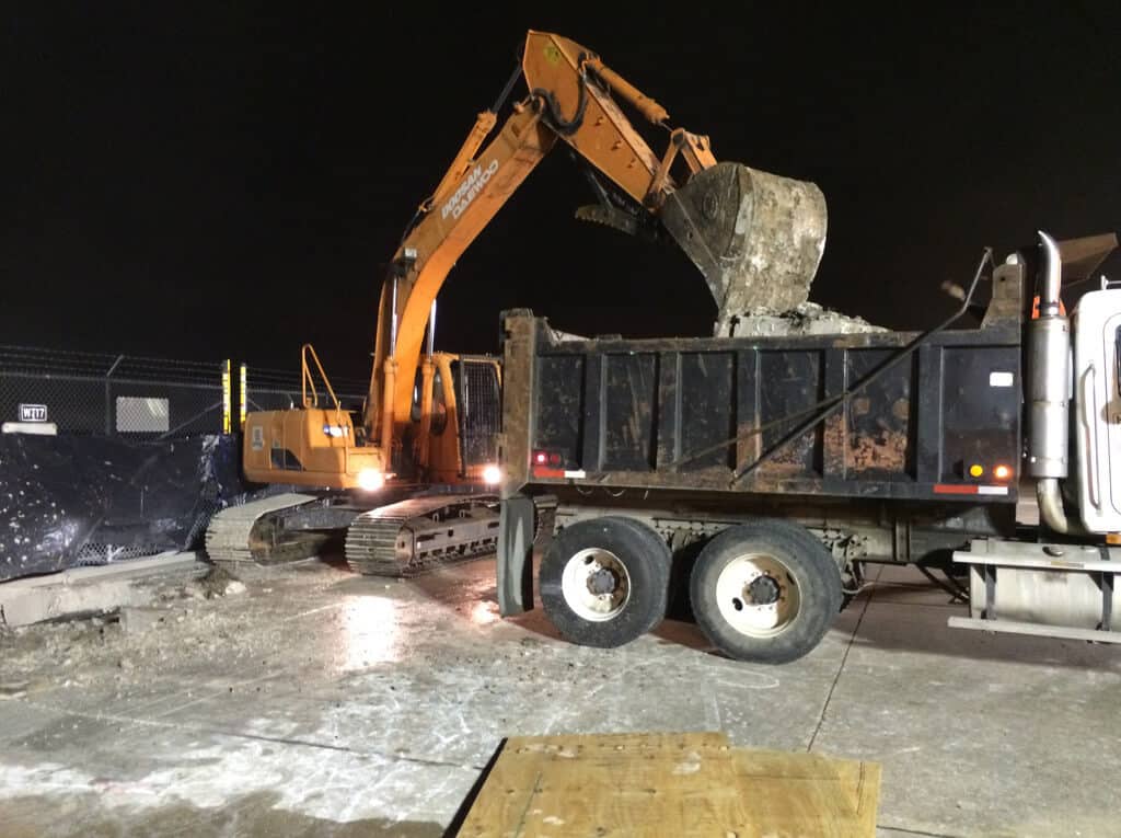 Industrial construction demolition