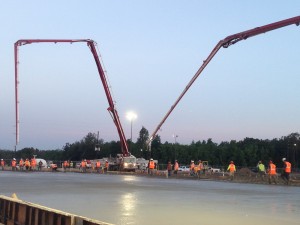 concrete pour